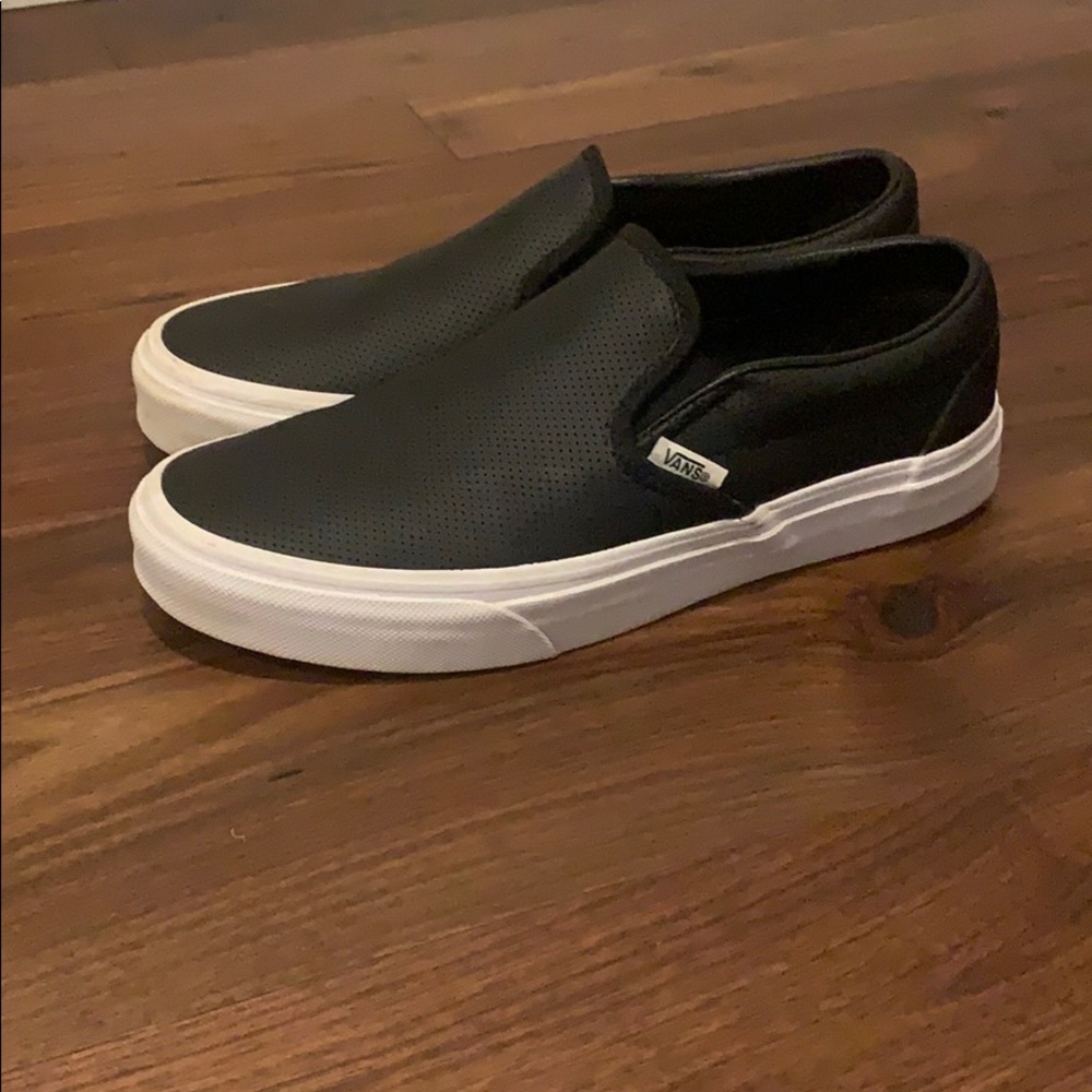 Vans leather slip on‘s